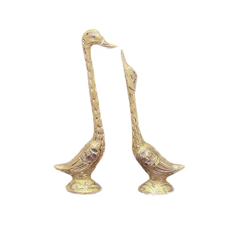 دکوری برنجی مدل قو عاشق مجموعه دو عددی