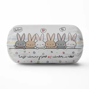 کوسن کودک مدل لوله ای خرگوشی طرح اسم نیلا