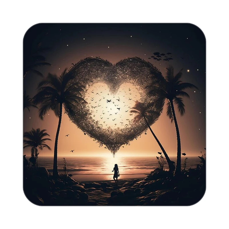 زیر لیوانی کاکتی مدل عاشقانه کد mp12624