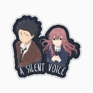 استیکر لپ تاپ و موبایل بووم طرح انیمه مدل silent voice کد 146