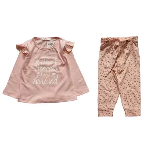 ست تی شرت آستین بلند و شلوار دخترانه مدل پرنسس