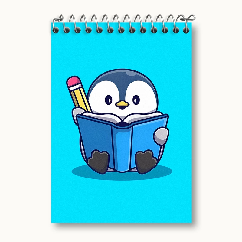 دفتر یادداشت 50 برگ خندالو طرح پنگوئن بامزه کد N5538