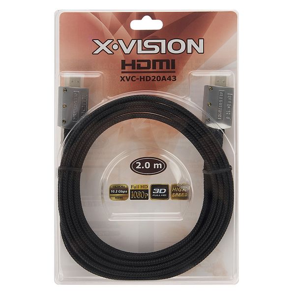 مشخصات قیمت و خرید کابل Hdmi ایکس ویژن مدل Xvc Hd20a43 طول 2 متر دیجی کالا