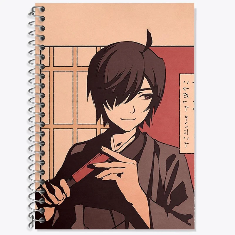 دفتر زبان 50 برگ خندالو مدل سه خط طرح آراراگی کویومی انیمه مونوگاتاری کد 16177