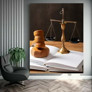تابلو بوم طرح مخمل دادگاه مدل ترازوی عدالت کد FP105907