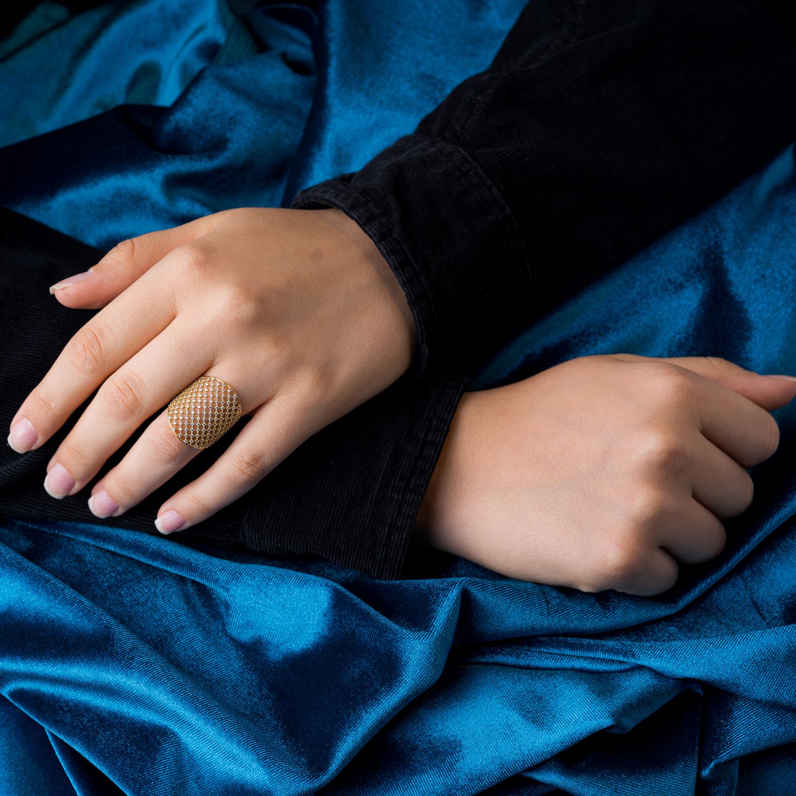 انگشتر طلا 18 عیار زنانه جواهری سون مدل 2721 -  - 4