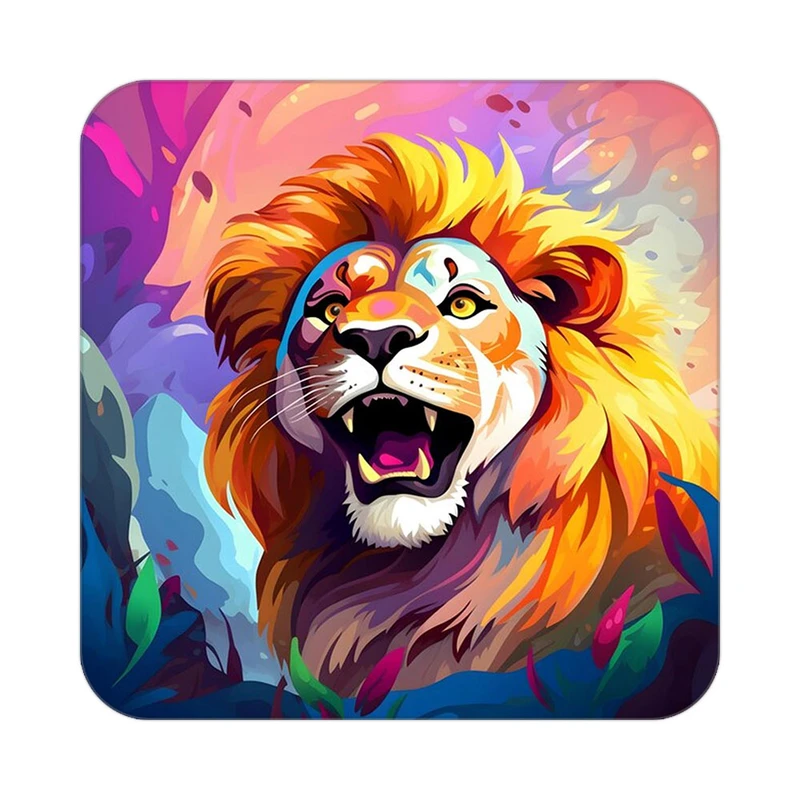 زیر لیوانی کاکتی طرح شیر مدل mp23326