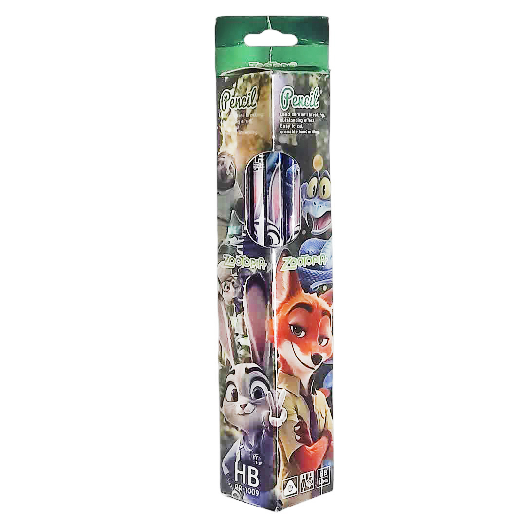 مداد مشکی با درجه سختی HB مدل ZOOTOPIA کد 129 بسته 12 عددی
