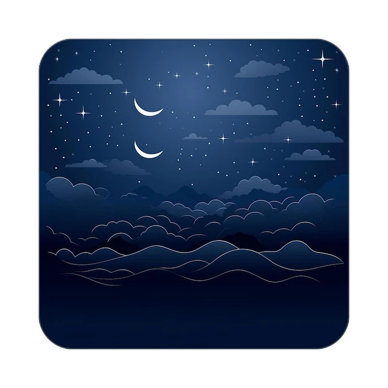 زیر لیوانی کاکتی طرح ماه و ستاره مدل mp53196