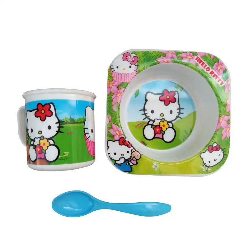 ظرف غذا 3 تکه کودک طرح کیتی کد 3TAKE-KITTY
