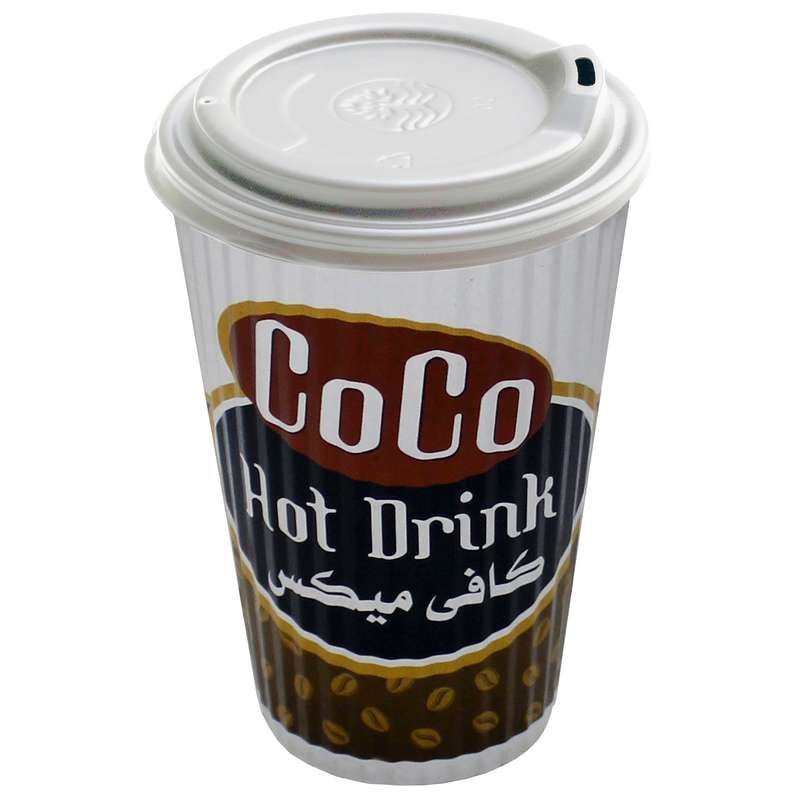 لیوان یکبار مصرف مدل کافی میکس دو جداره 360 سی سی بسته 25 عددی