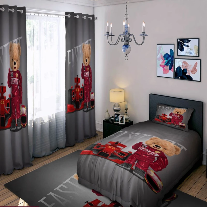 سرویس خواب مدل پسرانه کد ۰۹۱۶ یک نفره ۴ تکه