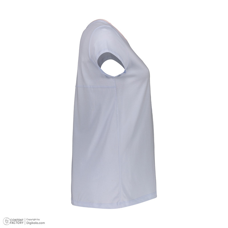 ست تی شرت آستین کوتاه و شلوارک زنانه ناربن مدل 15211065 رنگ آبی روشن