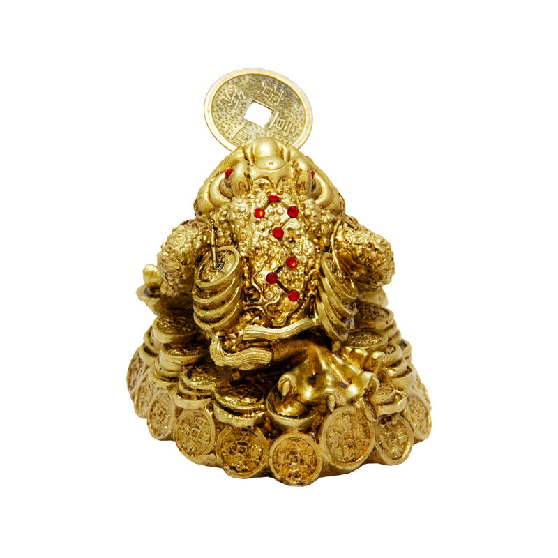 مجسمه مدل وزغ سه پا با سکه 