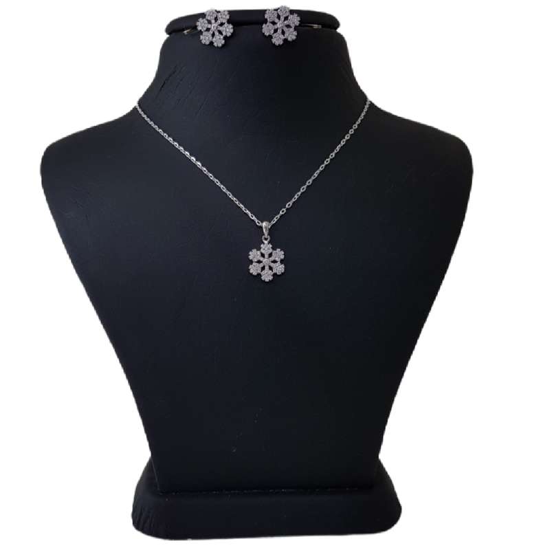 نیم ست نقره زنانه مدل برف