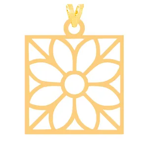 آویز گردنبند طلا 18 عیار زنانه کرابو مدل شکل هندسی Kr31673