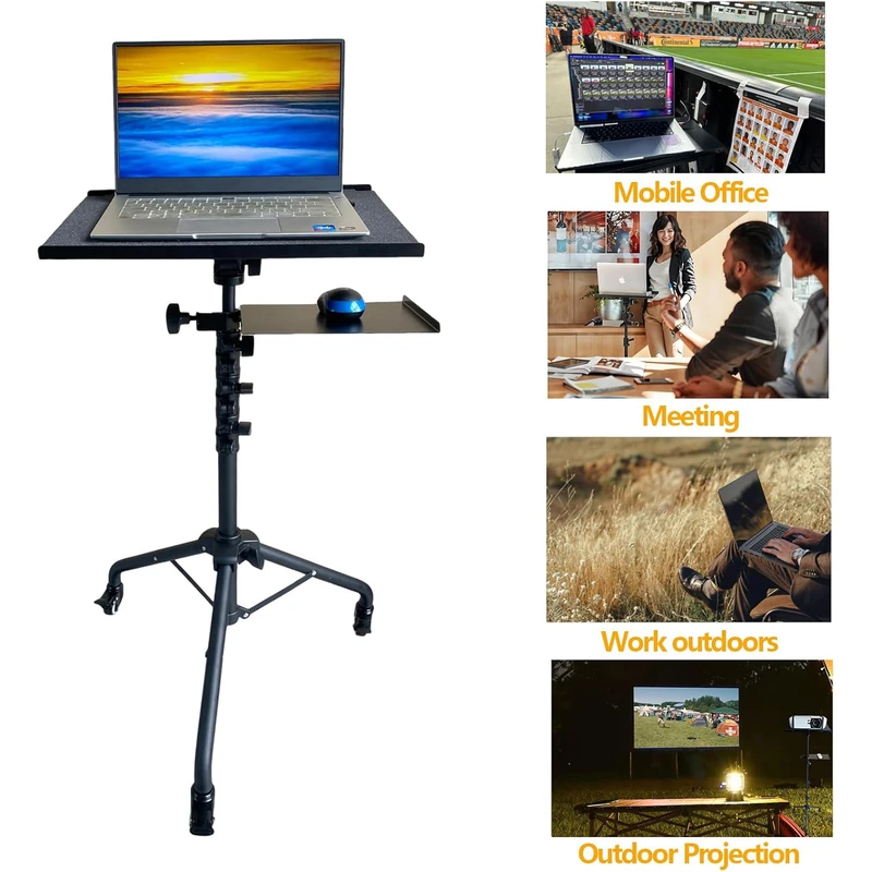 عکس شماره 6 : پایه پروژکتور پرتابل مدل چرخ دار کد prozh-stnd