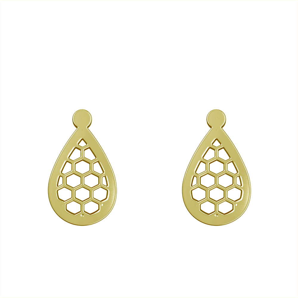 گوشواره طلا 18 عیار زنانه مدوپد مدل اشک کد GA1-11286