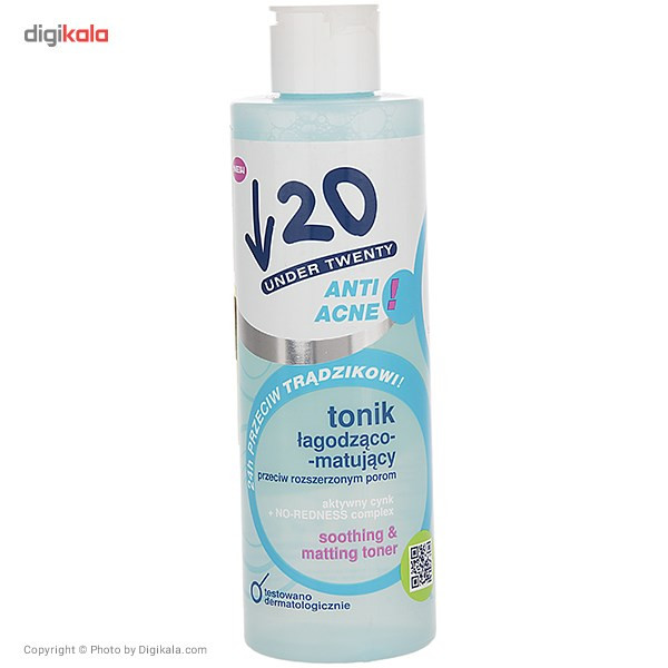 تونر پاک کننده آندر 20 سری Anti Acne مدل Soothing And Matting حجم 200 میلی لیتر تونر پاک کننده آندر 20 سری Anti Acne مدل Soothing And Matting حجم 200 میلی لیتر