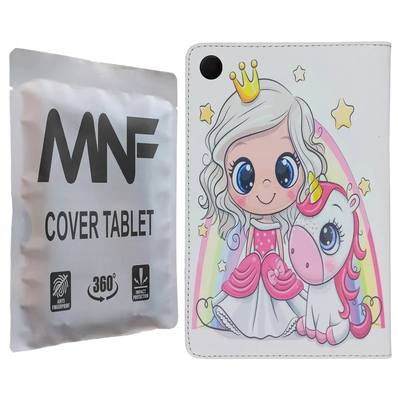کیف کلاسوری ام ان اف طرح یونی کورن و دختر پرنسس کد M-274 مناسب برای تبلت سامسونگ Galaxy Tab A8 10.5 / X200 / X205