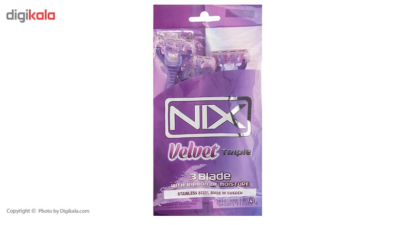 خودتراش زنانه نیکس مدل Triple Velvet بسته 4 عددی