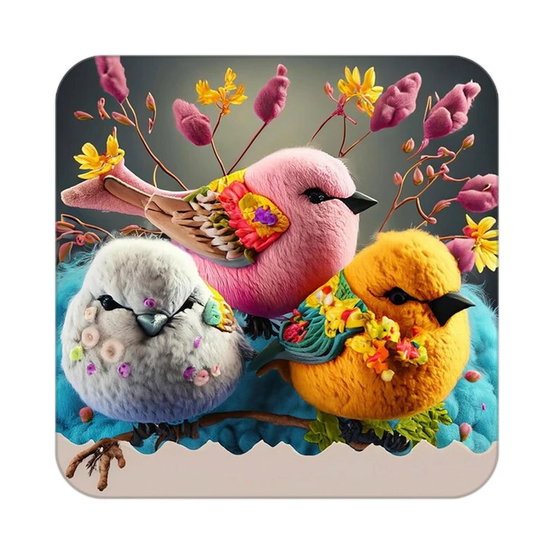 زیر لیوانی کاکتی طرح حیوانات رنگی مدل mp27099