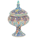شکلات خوری سفالی کارا دیزاین مدل S02 طرح مینا کاری قطر 17 سانتیمتر
