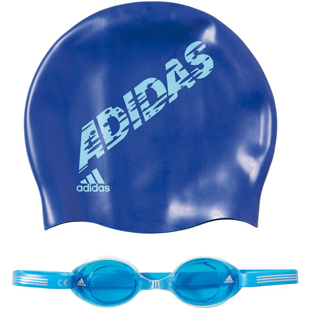 مجموعه کلاه و عینک شنای بچه‌گانه آدیداس مدل AB6071