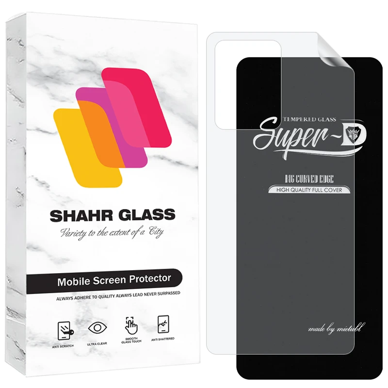 محافظ صفحه نمایش شهر گلس مدل SUNS مناسب برای گوشی موبایل شیائومی Redmi Note 12 Pro 4G به همراه محافظ پشت گوشی 