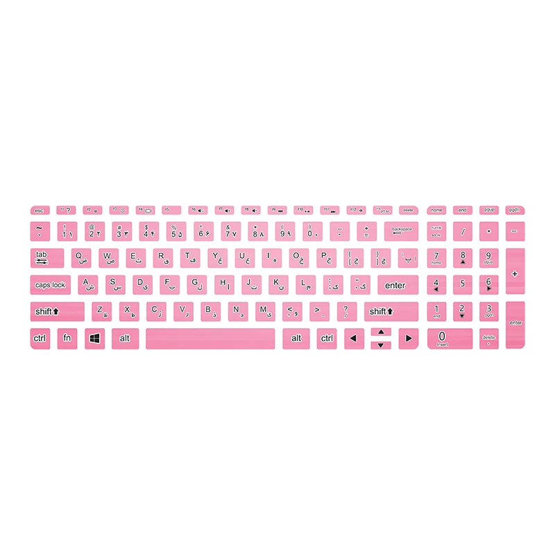 برچسب حروف فارسی کیبورد توییجین و موییجین مدل pink 02 مناسب برای لپ تاپ اچ پی Pavilion 15-P Series