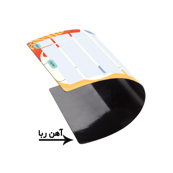 تخته وایت برد لاژید مدل برنامه ریزی درسی سایز 14x18 سانتی متر مجموعه 2 عددی