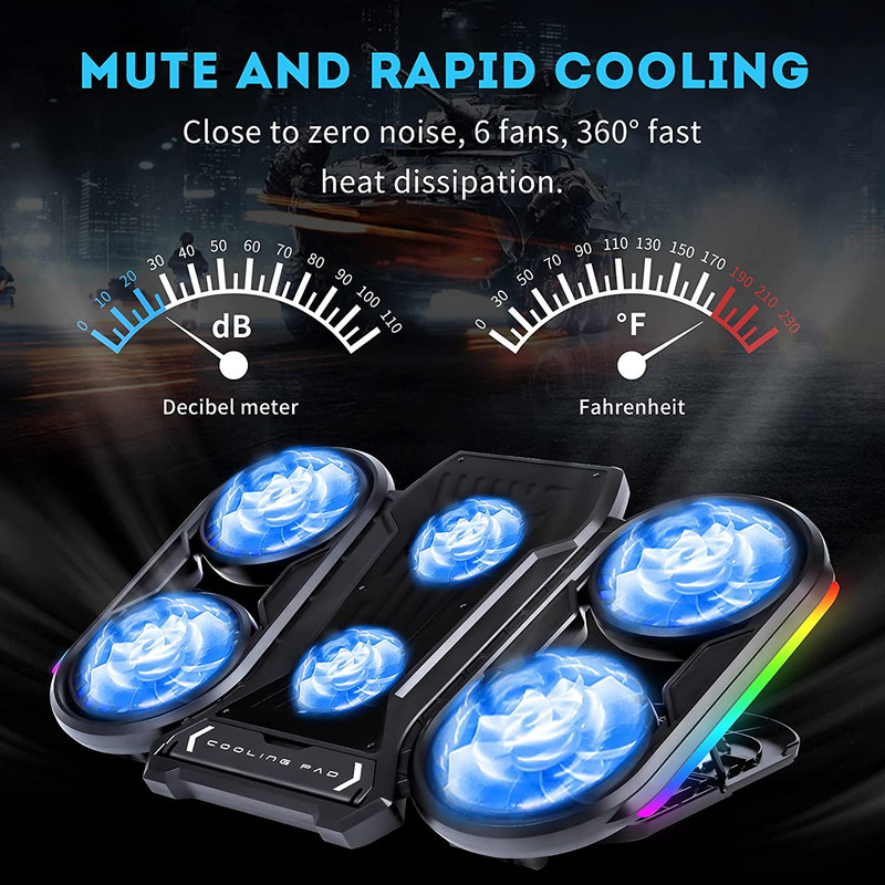 پایه خنک کننده  لپ تاپ مدل Q6-RGB