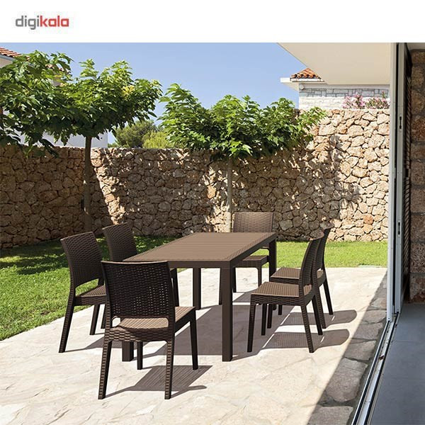 میز ناهارخوری نظری مدل 140x80-Rattan Orlando
