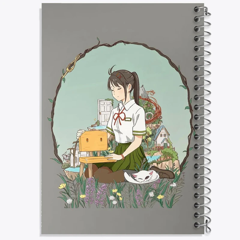 دفتر ژورنال نویسی 50 برگ خندالو مدل نقطه ای طرح سوزومه و سوتا کد 28854