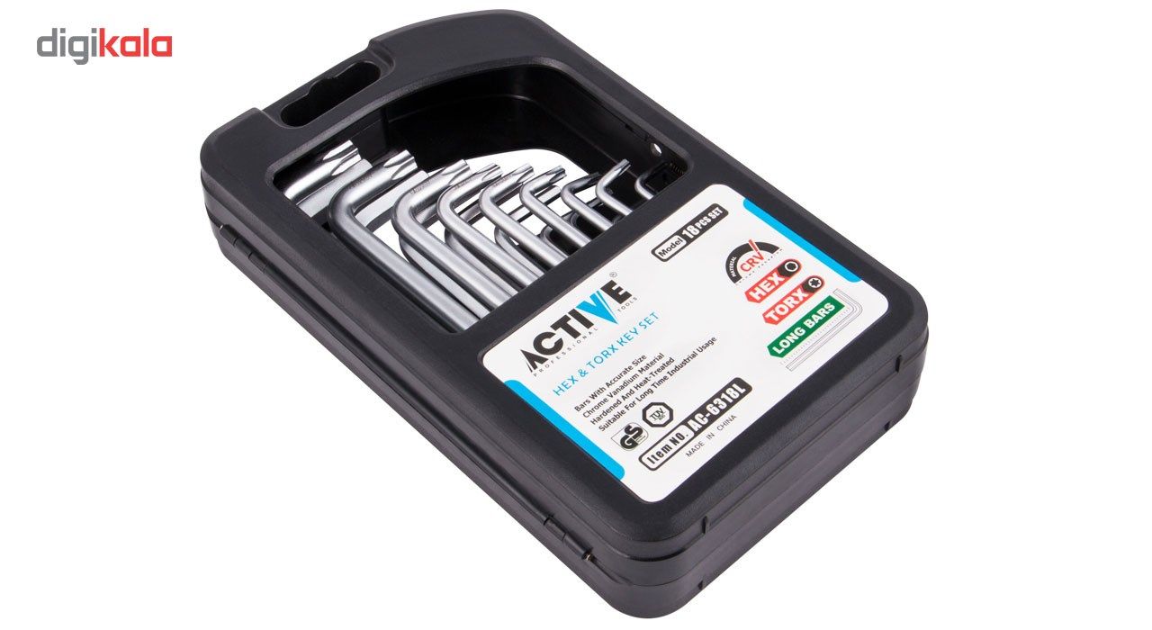 مجموعه 18 عددی آچار آلن اکتیو تولز مدل AC6318L main 1 5