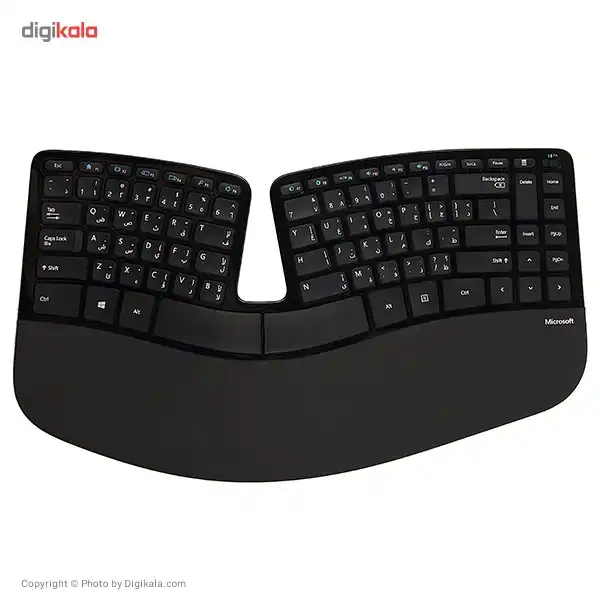 کیبورد و ماوس بیسیم مایکروسافت مدل اسکالپت ارگونومیک دسکتاپ با حروف عربی