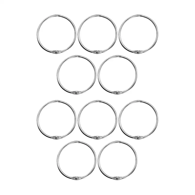 حلقه کلاسور مدل قفل دار کد silver20 بسته 10عددی