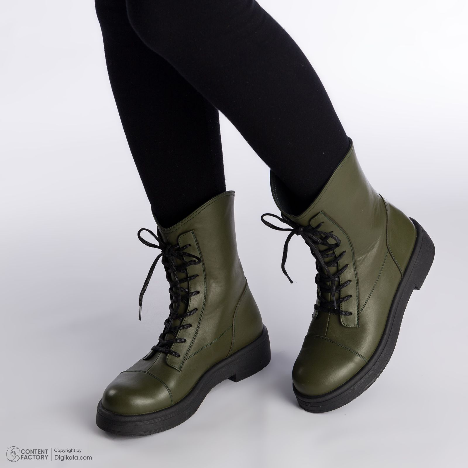 نیم بوت زنانه چرم مشهد مدل J2687-038 - - 9