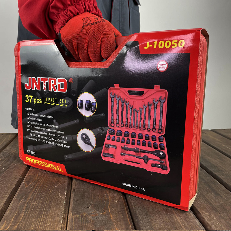 مجموعه 37 عددی آچار بکس جی ان ترد کد 03 سایز 1/2 میلی متر