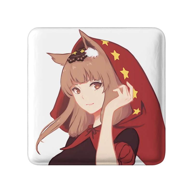 مگنت خندالو طرح هولو انیمه ادویه و گرگ مدل مربعی کد 36167