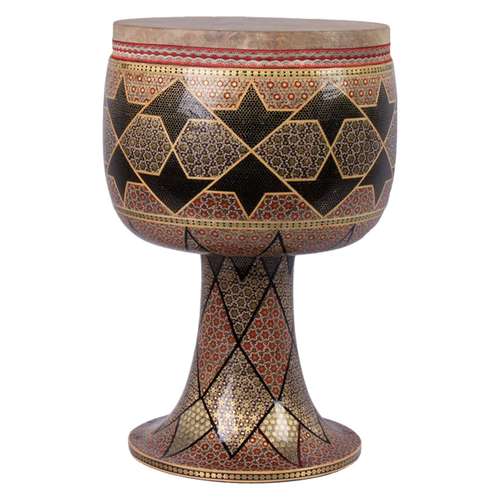 تنبک خاتم شیراز گالری روح چوب مدل sowag-kh-001