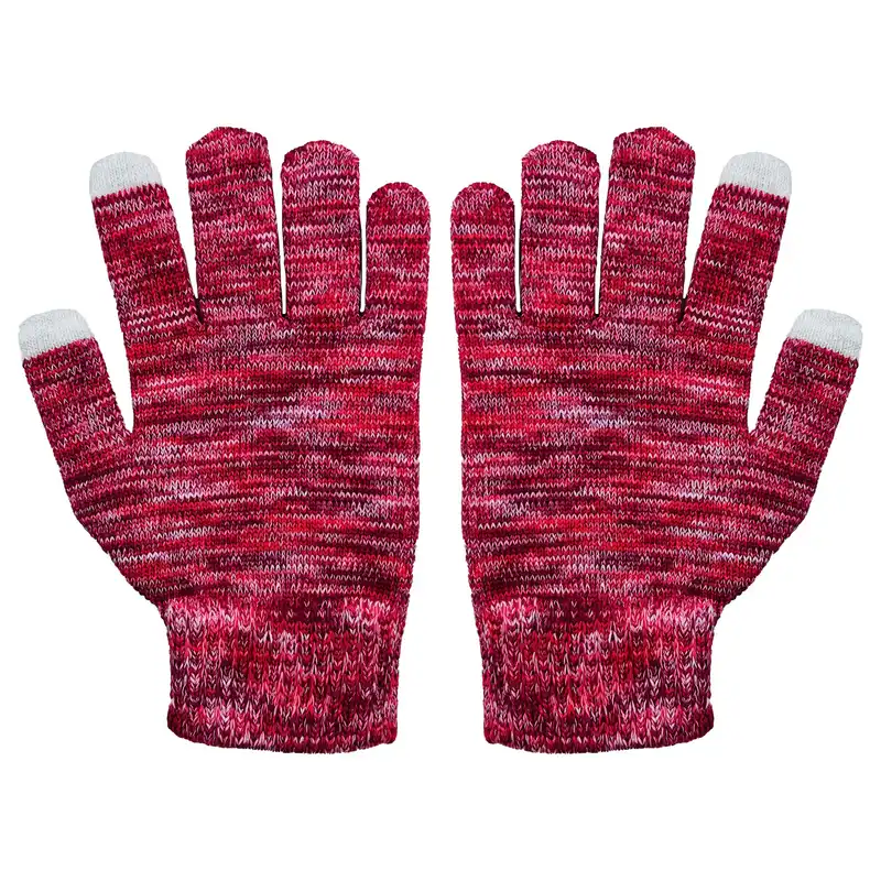 دستکش بافتنی تارتن مدل 38019 رنگ قرمز
