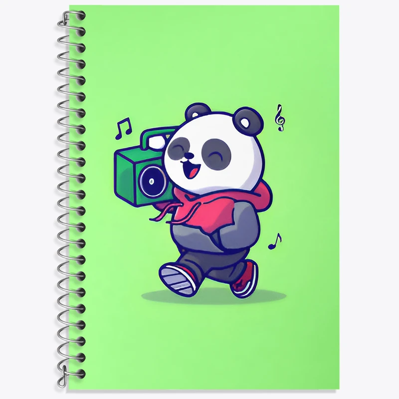 دفتر نت موسیقی 50 برگ خندالو طرح پاندا کیوت و بامزه کد N3418