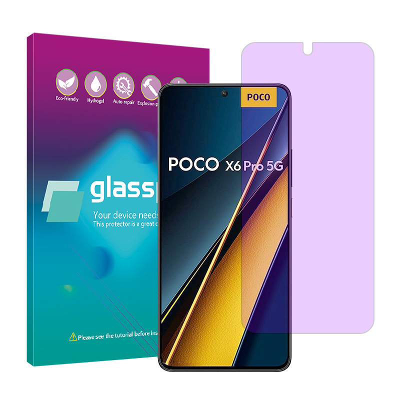 محافظ صفحه نمایش آنتی پرپل گلس پرو مدل Resistant مناسب برای گوشی موبایل شیائومی Poco X6 Pro