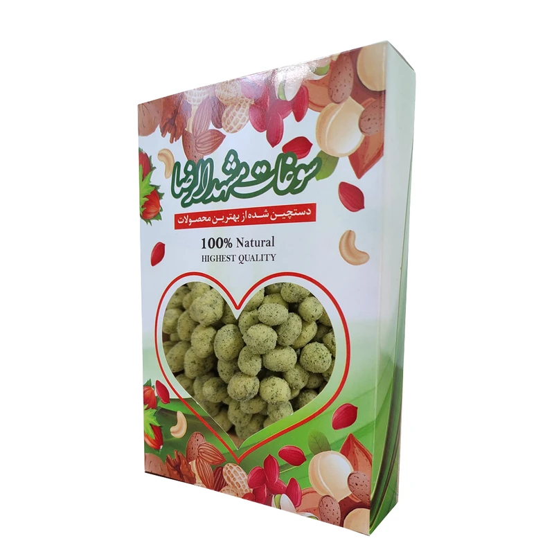 بادام زمینی روگش دار با طعم پیاز جعفری - 125 گرم 