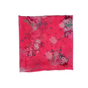 دستمال سر و گردن دخترانه طرح گل مدل Ss27