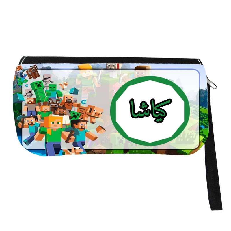 جامدادی مدل اسم شخصی طرح ماینکرافت اسم کیاشا کد 0529