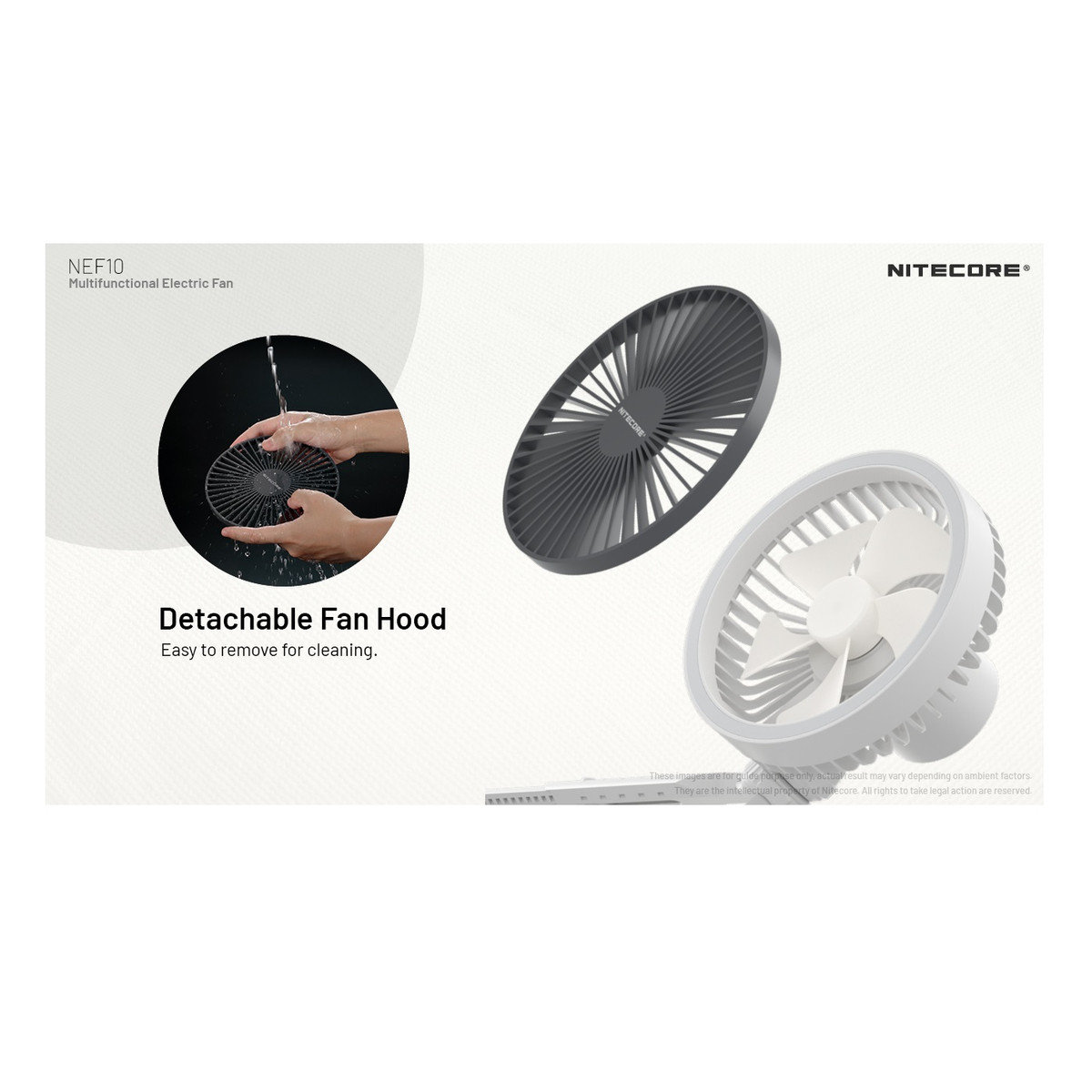 پنکه شارژی نایت کر مدل NEF10 POWEBANK FLASHLIGHT10000MAH