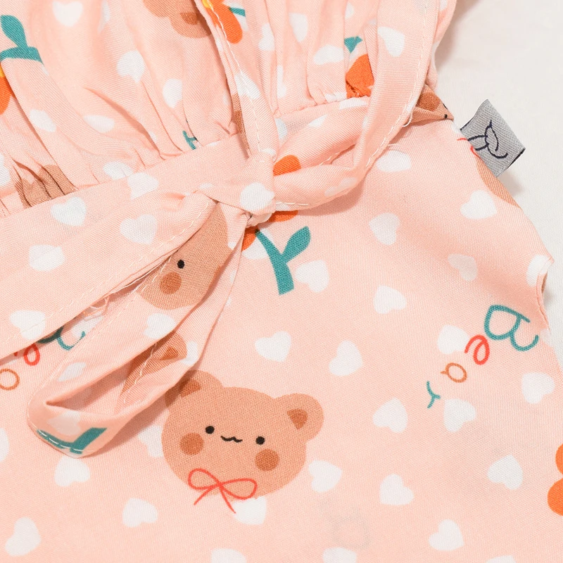 عکس شماره 3 : سارافون دخترانه گنجشکک مدل نخی تابستانه تدی و گیلاس