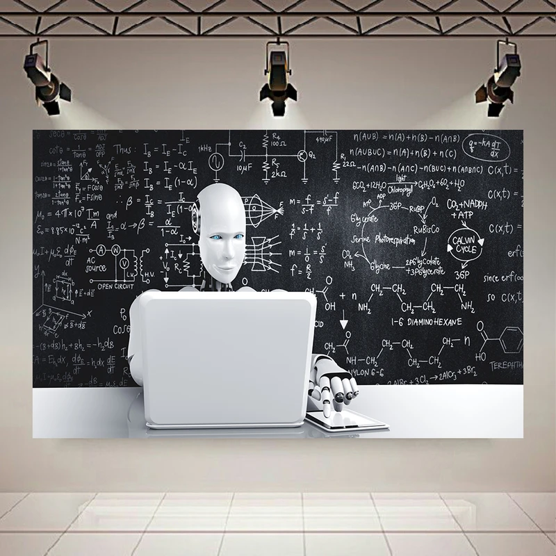 پوستر پارچه ای طرح ربات انسان نما مدل مطالعه مهندسی کد AR3058473